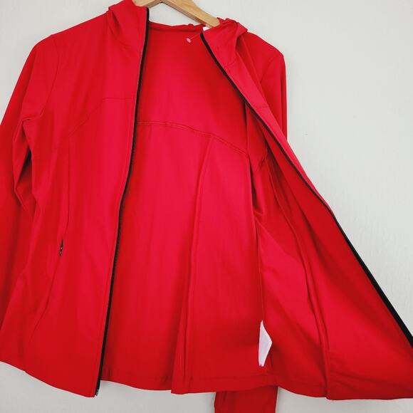 NEW Save The Duck Red Recyclable Hoodie Zip Up Lightweight Jacket - Picture 5 of 12